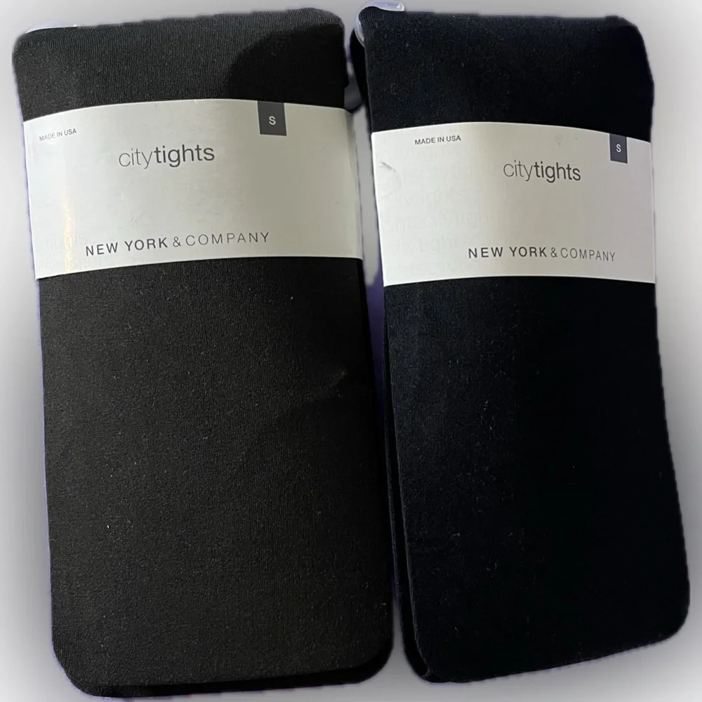 NY&Co City Tights (2 pack) - Black & Gray - NWT